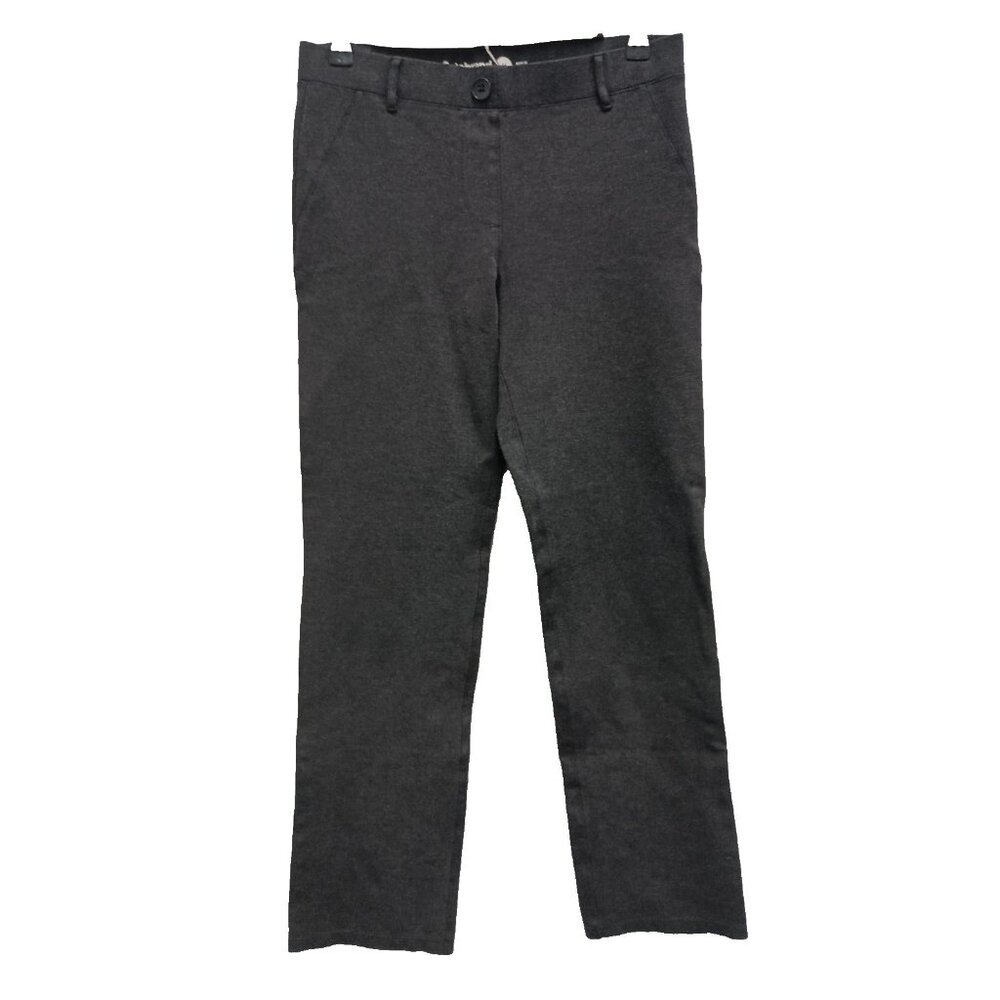 BetaBrand Womens Dress Pants Medium Dark Gray Ponte Straight Leg Mid Rise Office